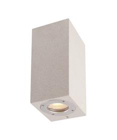 M7182  Levi Rectangular Wall Lamp 2 Light IP65 Outdoor White Concrete